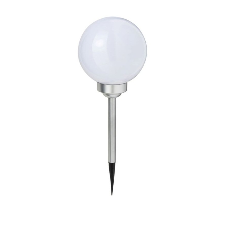 Cali Garden Led napelemes lámpa, IP 44, műanyag, átmérő 20 cm, fehér
