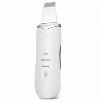 Aparat de curatare faciala cu ultrasunete, indepartare puncte negre, hidratare, curatare ten, anti rid, anti imbatranire, acumulator, alb, Bell™