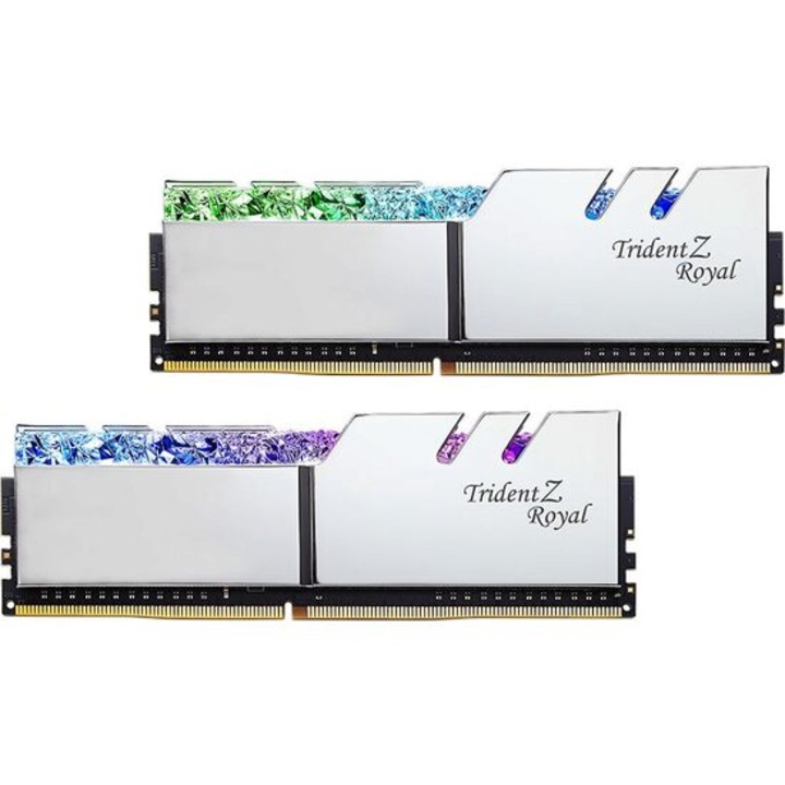 Памет RAM G.Skill Trident Z Royal, F4-4400C19D-32GTRS, DDR4, 32 GB, 4400MHz, CL19