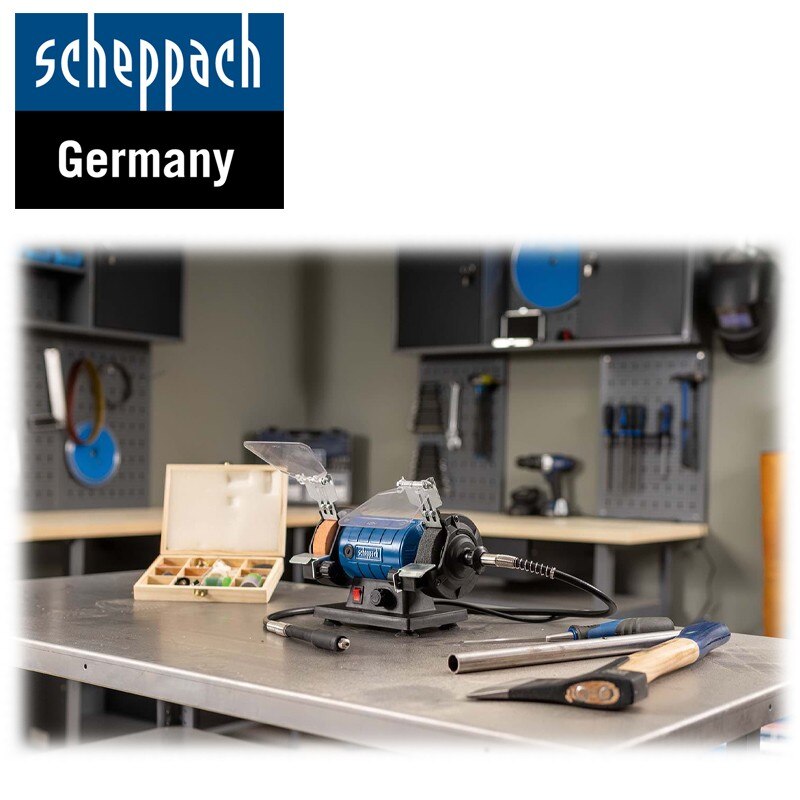 Шмиргел - полир Scheppach, HG35, 75 мм, 120 W, Многоцветен | Doppelschleifer