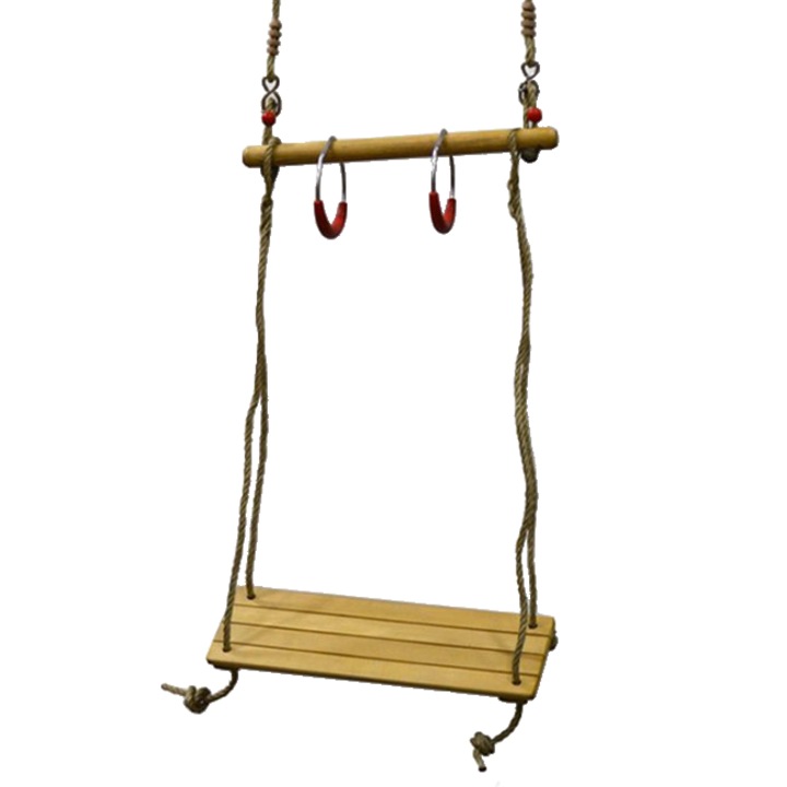 Люлка с гимнастически халки, дърво, 30кг, MASTER MAS-B123