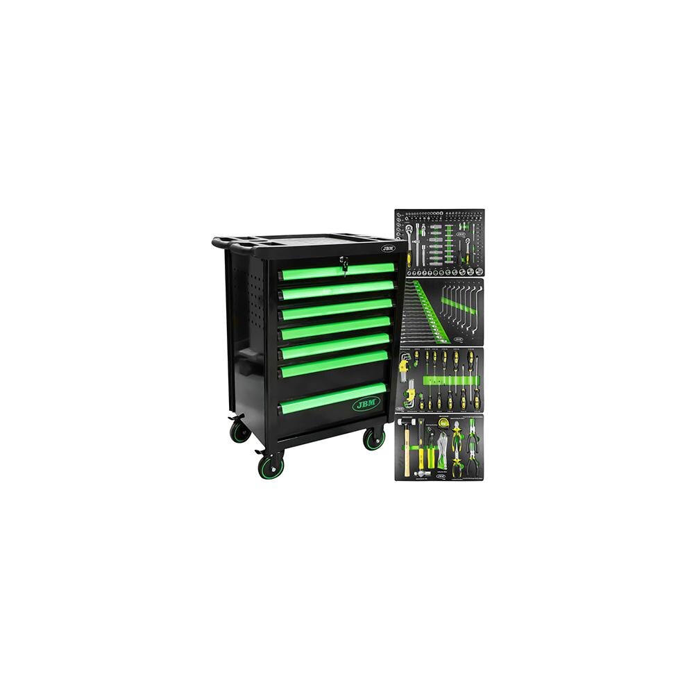 Banc De Scule 7 Sertare Verde Echipat 172buc Jbm - eMAG.ro