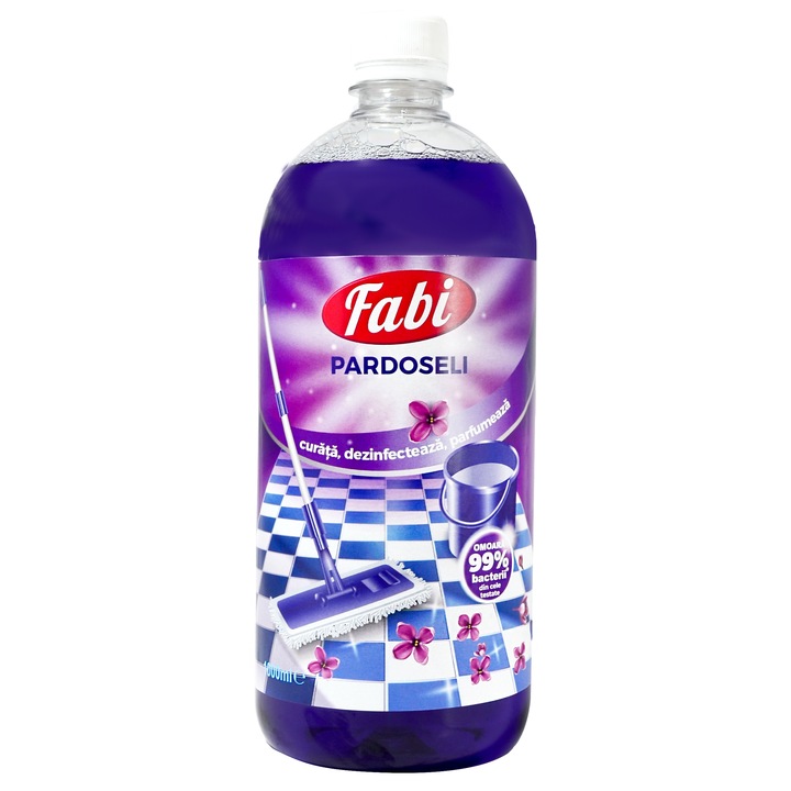 Detergent profesional pentru pardoseli, Fabi, 1L, mov, curata si dezinfecteaza, avizat ca biocid