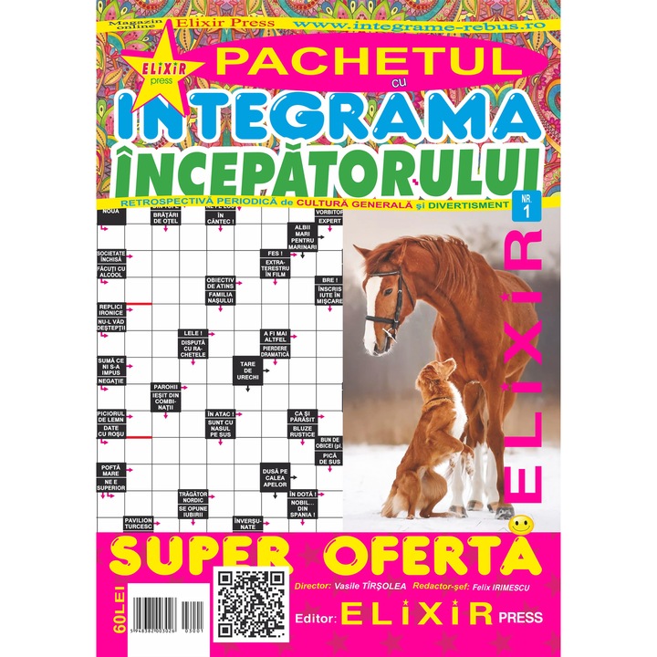 Pachetul cu integrama incepatorului nr 1, 500 pagini