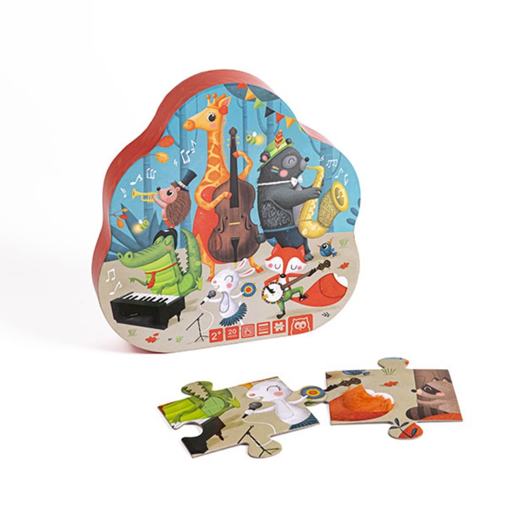 Eurekakids tapintható puzzle, Animal Jazz, 20 db