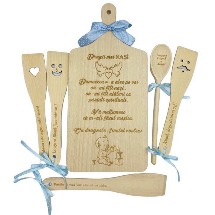 Set bucatarie personalizat "Multumire Nasi"