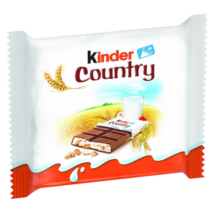 Шоколад Kinder Country T2 с млечна сметана и зърнени храни, 47гр