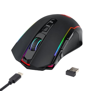 Mouse gaming wireless Redragon Ranger, 8000 DPI , 9 butoane, iluminare RGB