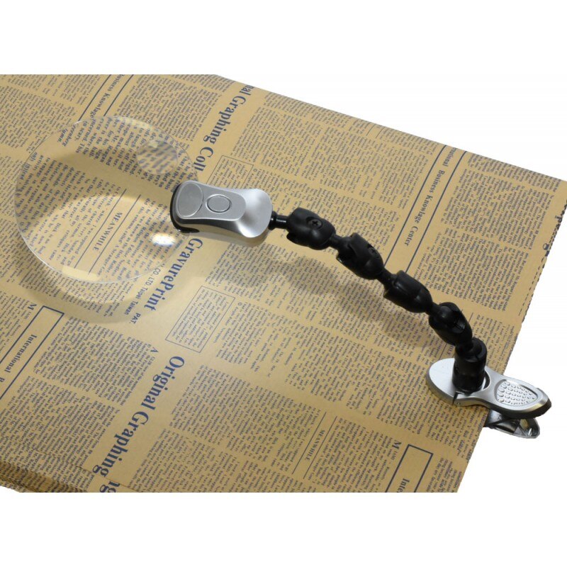 Лупа с Clips Power, оптично увеличение с 2 зони, LED светлини, диаметър