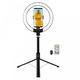 LogiLink I-SMART-RING25T LED селфи ринг, с RGB LED светлина, 25 см разтегателен статив, AA0156