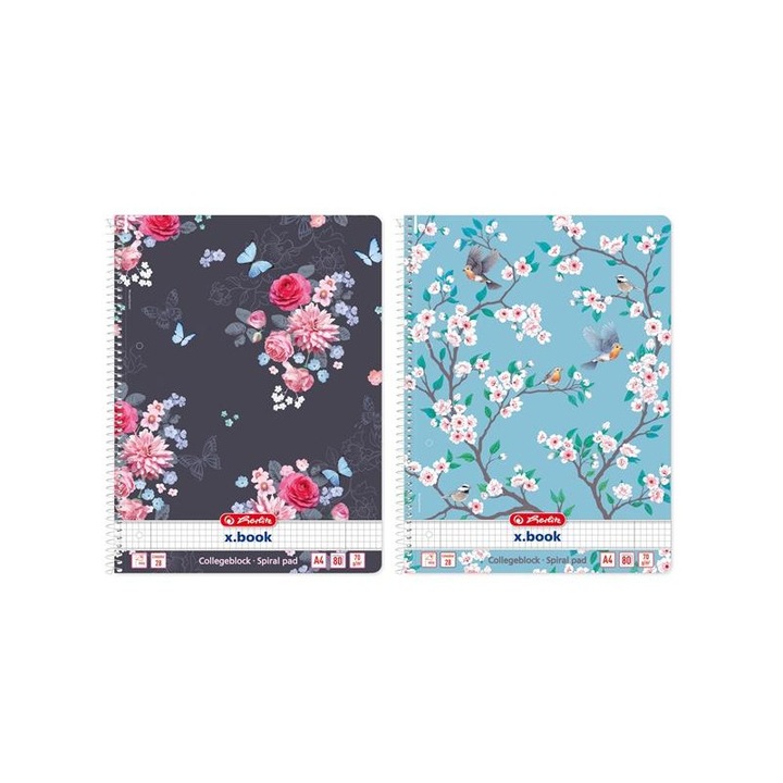 Herlitz ladylike a4 80lapos kockás spirálfüzet