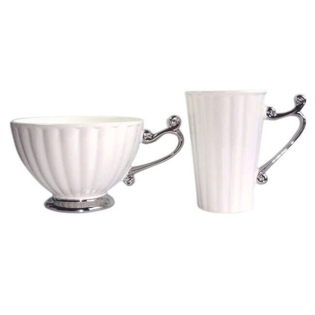 Cana Inalta Colectia Alb cu Argintiu