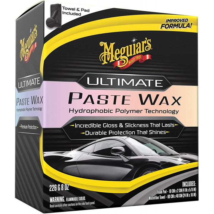 Твърда вакса за кола Meguiar's Ultimate Paste Wax, 226g