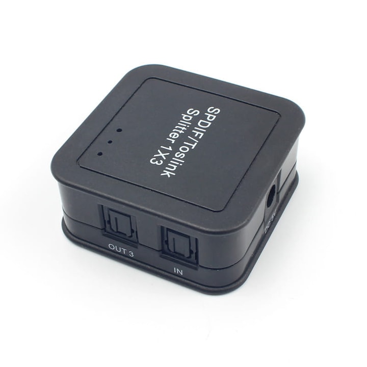 Adaptor, 1 x Toslink mama - 3 x Toslink mama, 16 Mbps, Negru