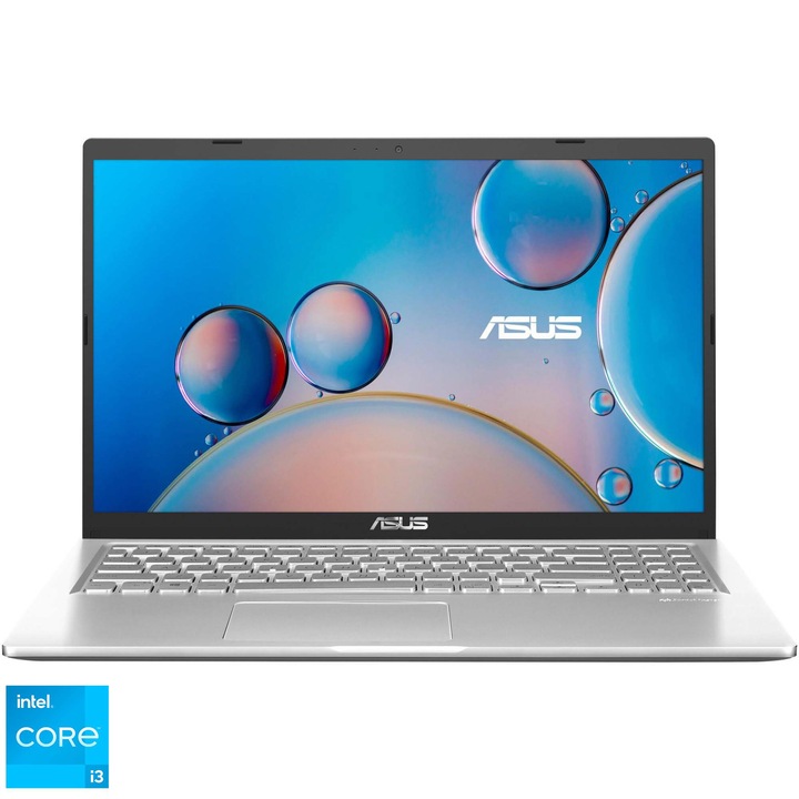 Laptop ASUS X515EA cu procesor Intel® Core™ i3-1115G4 pana la 4.1 GHz, 15.6", Full HD, IPS, 8GB, 256GB SSD, Intel® UHD Graphics, No OS, Transparent Silver