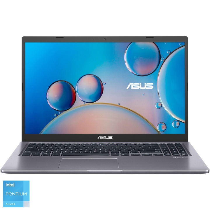 Laptop ASUS X515KA cu procesor Intel® Pentium® Silver N6000 pana la 3.30 GHz, 15.6", Full HD, 4GB, 256GB SSD, Intel® UHD Graphics, No OS, Slate Grey