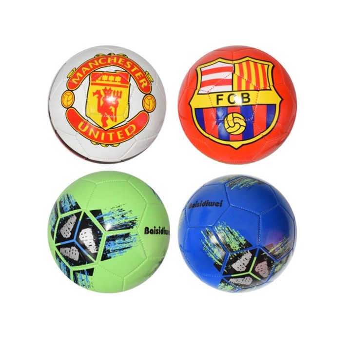 Műbőr színes focilabda mintával 23cm - Felfújatlan - többféle változatban