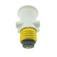 Dulie cu soclu E27 si 2 prize Euro C7, 16A 250V, alba Alb 73 mm