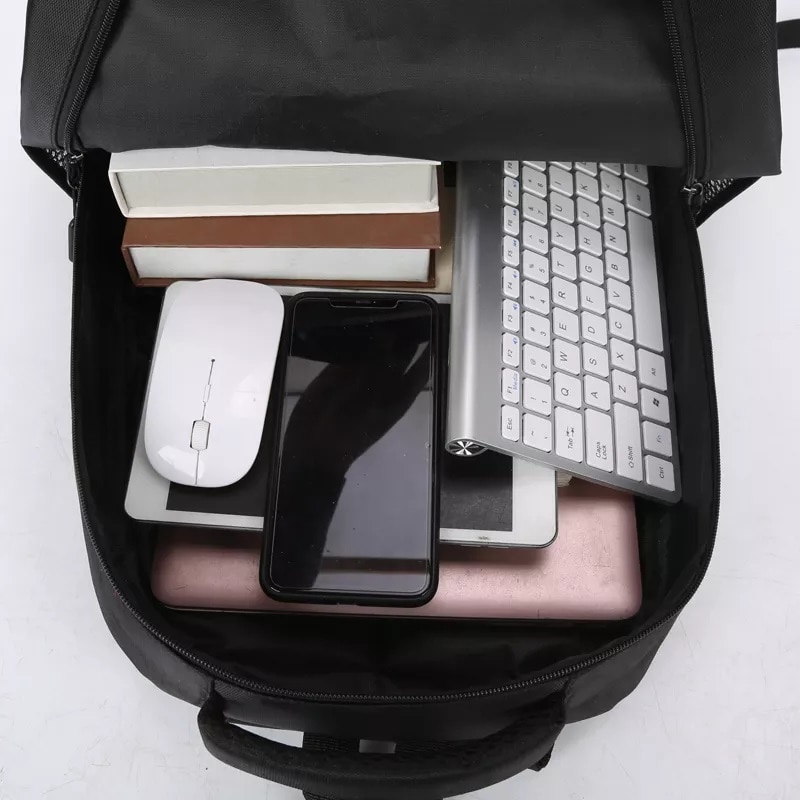 Rucsac laptop 15.6", casual, impermeabil, Escalate, 50x34x15 cm, Negru