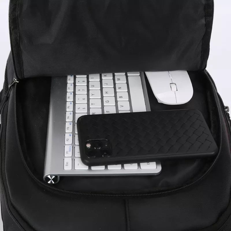 Rucsac laptop 15.6", casual, impermeabil, Escalate, 50x34x15 cm, Negru