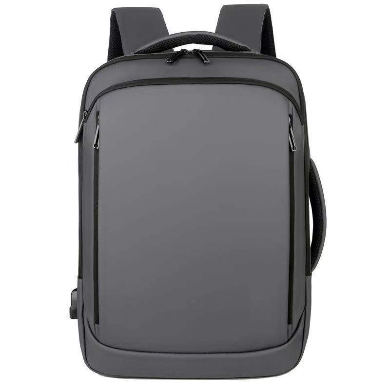 Rucsac laptop 15.6", casual business, impermeabil, cu port de incarcare USB, Escalate, 40x30x12 cm, Gri