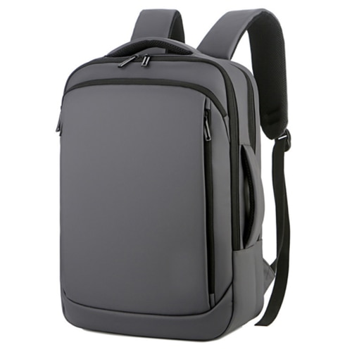 Rucsac laptop 15.6", casual business, impermeabil, cu port de incarcare USB, Escalate, 40x30x12 cm, Gri