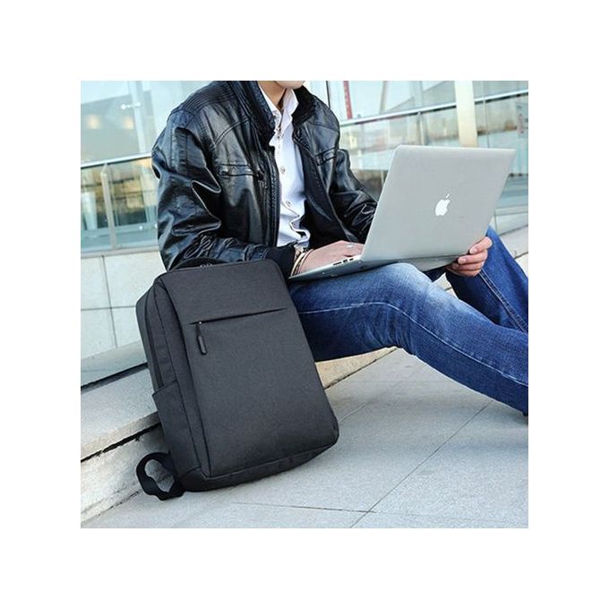 Rucsac laptop 15.6", smart casual, impermeabil, cu port USB, Escalate, 40x30x15 cm, Negru