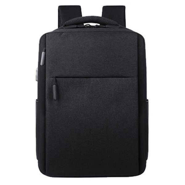 Rucsac laptop 15.6", smart casual, impermeabil, cu port USB, Escalate, 40x30x15 cm, Negru