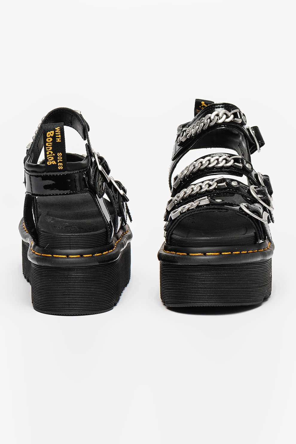 Dr. Martens, Сандали Balire II от импрегнирана кожа, Черен, 3 - eMAG.bg