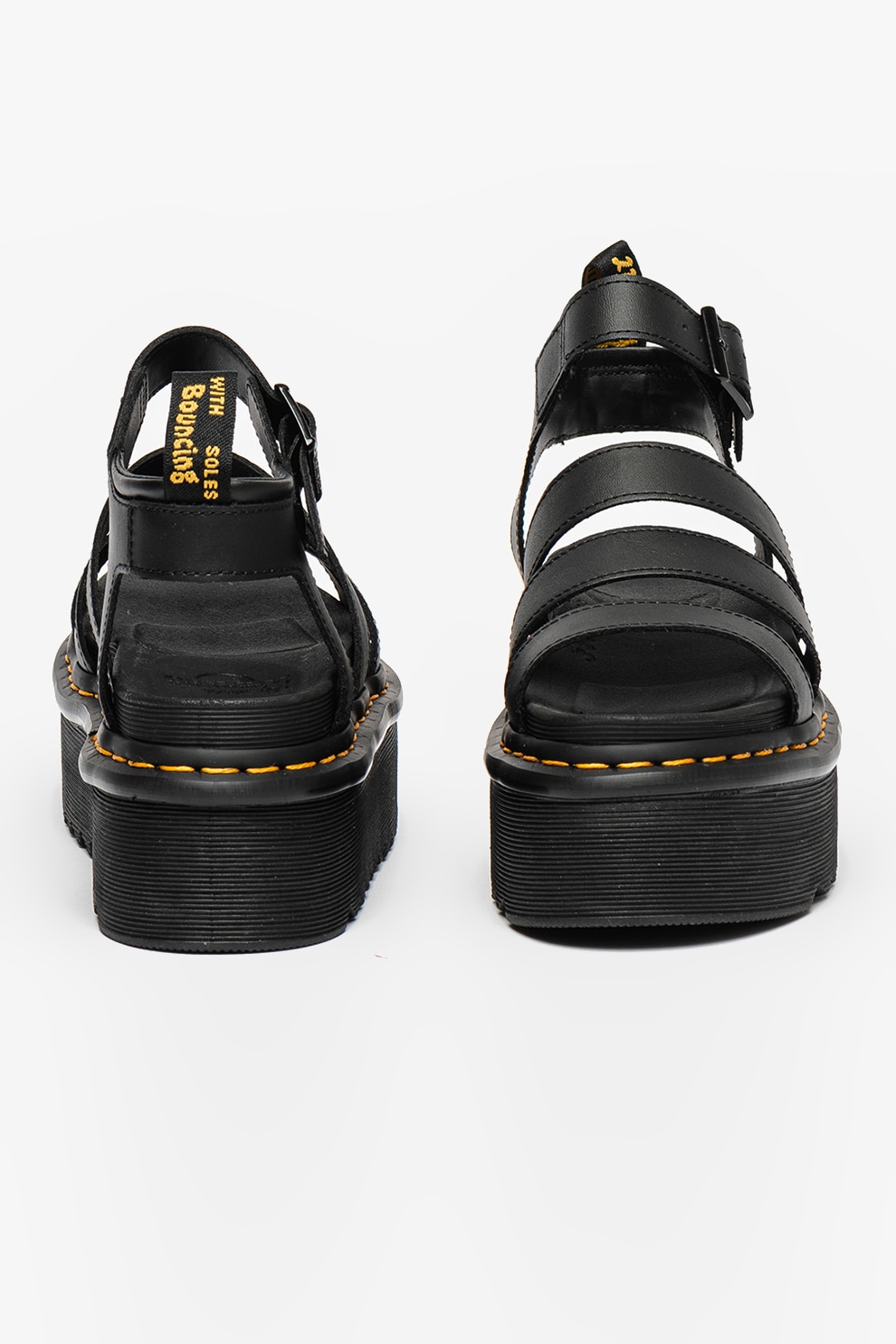 Dr. Martens, Кожени сандали Blaire Quad, Черен, 3 - eMAG.bg