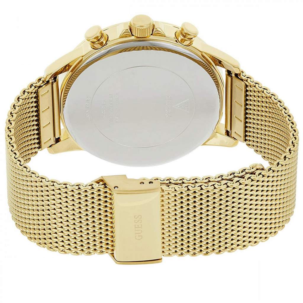 Guess Orologio Uomo W1310G2 - Cassa In Acciaio E Quadrante Oro, Movimento Al Quarzo - 5