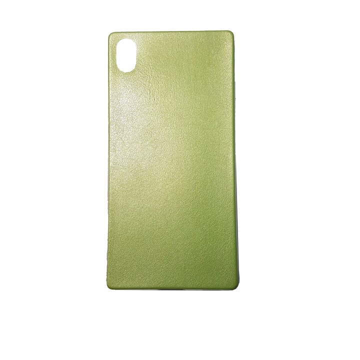 Кожен калъф за Sony Xperia Z5 E6603, светло зелен, синтетична кожа