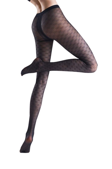 Dres Pantyhose, Giulia, Poliamida, Negru, Alb/Negru