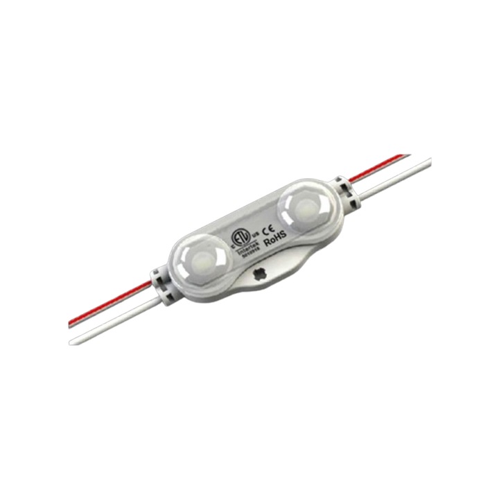 Комплект LED модул Lightex, 2Led, DC12V, SMD2835, 1W, 165D, 6000K, 100lm, Водоустойчив, 20бр