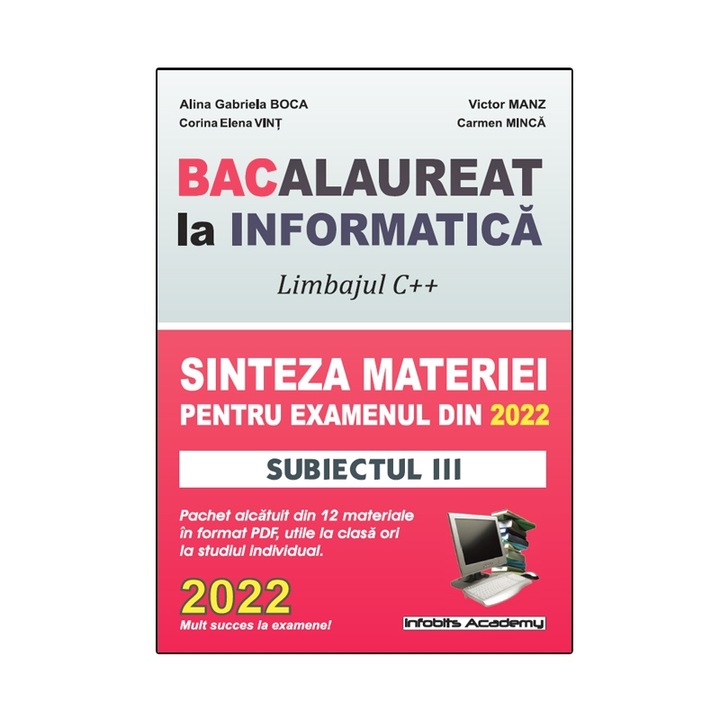 Bacalaureat la Informatica, 2022, Sinteza materiei, Subiectul III, ebook, pdf