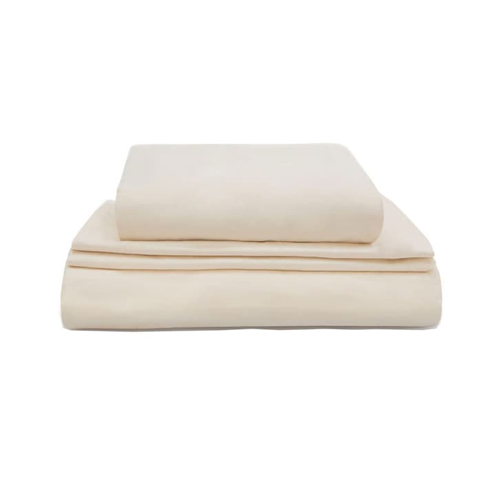 Комплект спално бельо от органичен памук крем, размер на калъфката 50x70 см, размер на матрака 180x200 см, размер на юргана 180x200 см