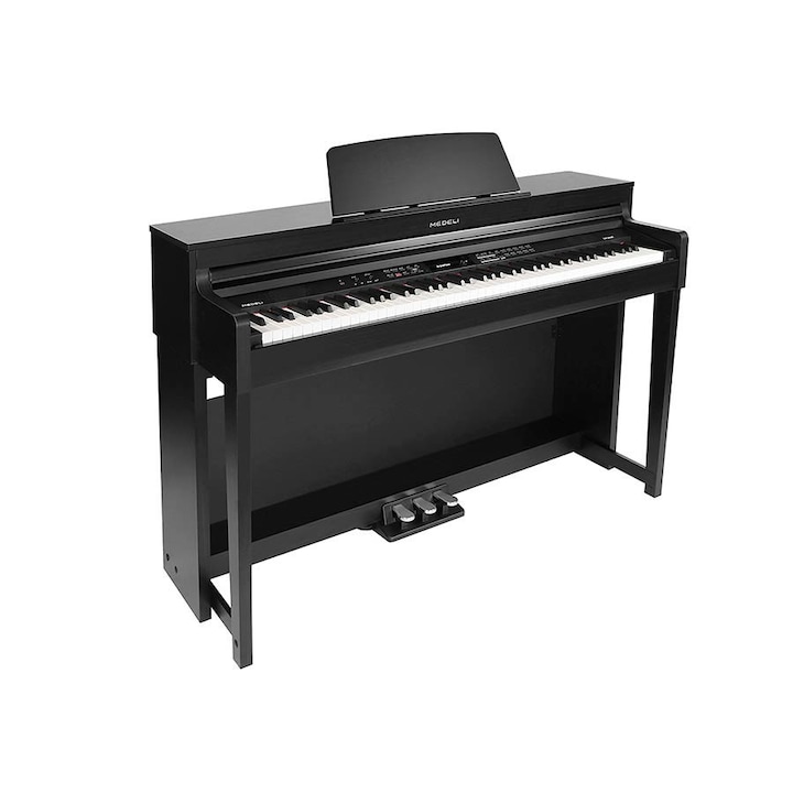 Medeli DP460BK digitális zongora, 88 nehéz billentyű, fekete, USB