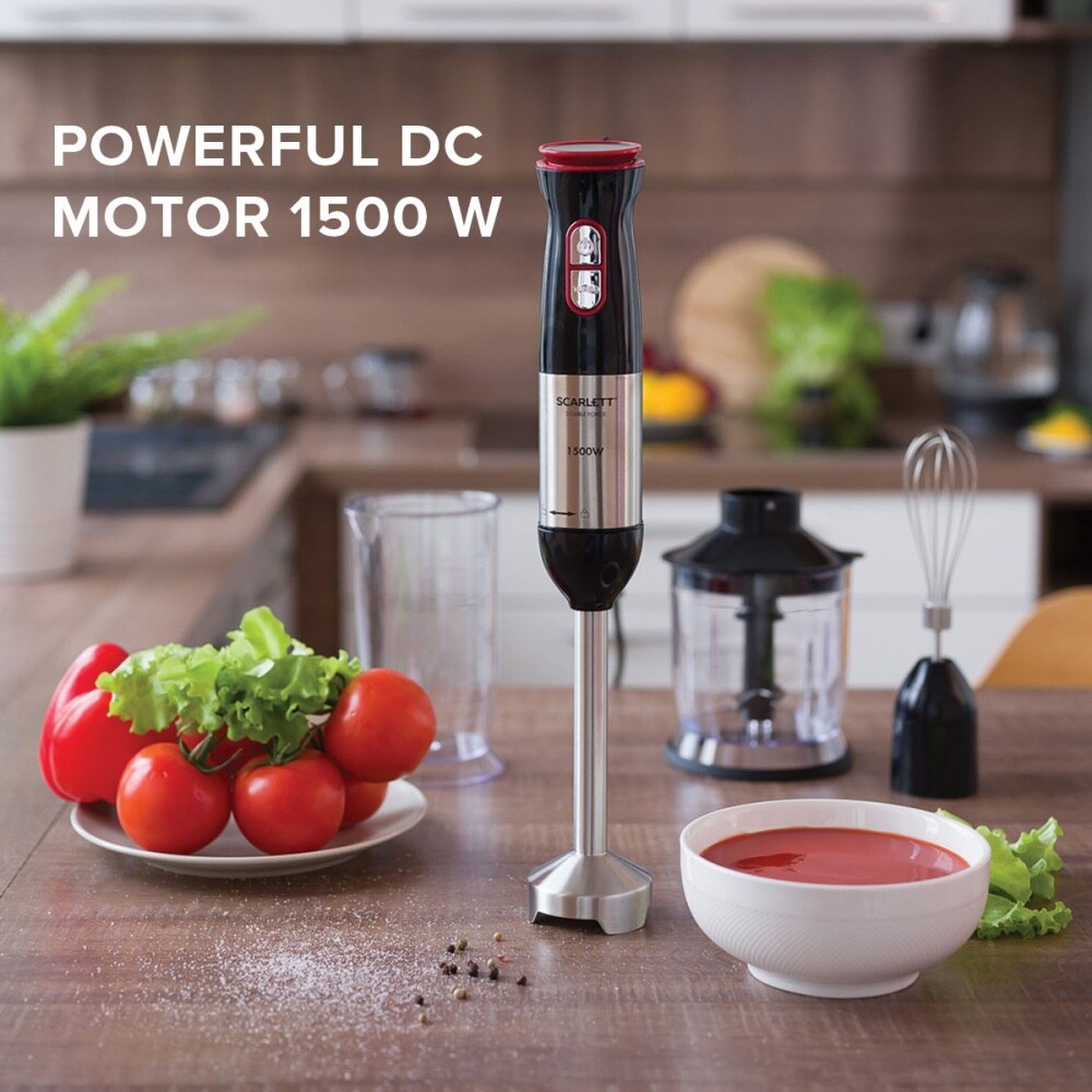 Блендер SCARLETT SC- HB42F44 1500W 0.5L неръждаема стомана 12 скорости ...