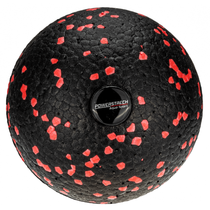 Bila de masaj, Aqua-Sport Powerstrech Epp Ball 8cm Roller, negru cu insertii rosu