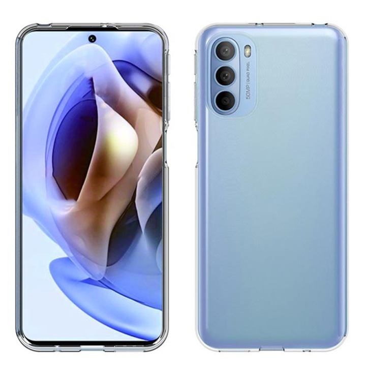 Husa de silicon pentru Motorola Moto G31 4G, Flexible TPU, Perfect Fit Slim, Ultra Protection, Transparent