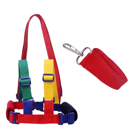Ham pentru copii, Ajustabil, curele detasabile, 1-5 ani, 1.2 m, Multicolor