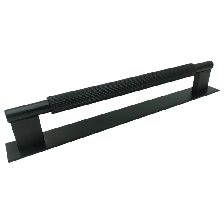 Maner pentru mobila Arpa Plate, finisaj negru periat, L 1216 mm