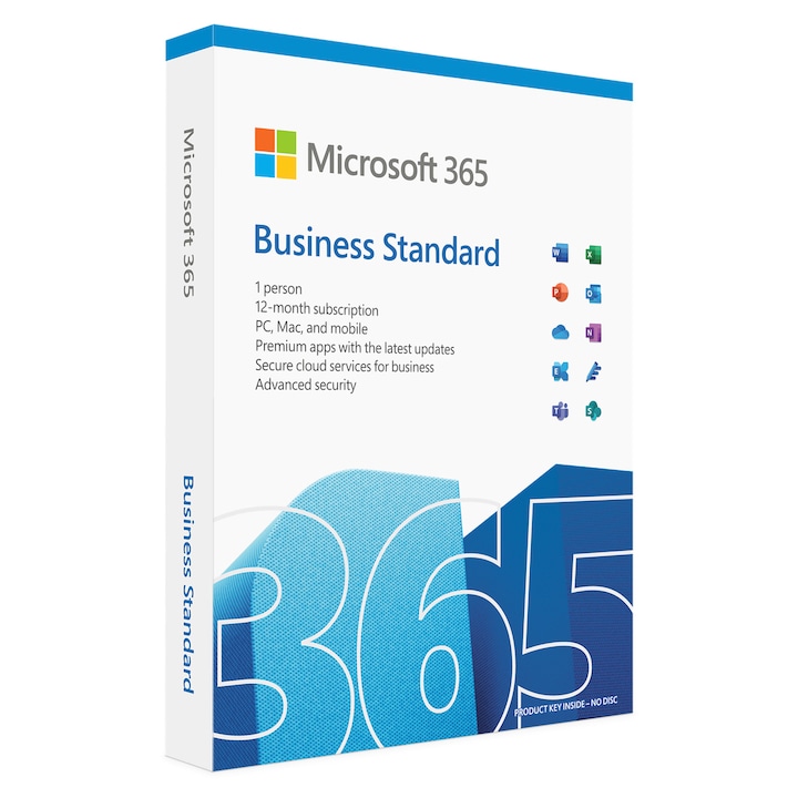 Microsoft 365 Business Standard, ESD, 1 felhasználó, 1 év, 15 eszköz, több nyelv