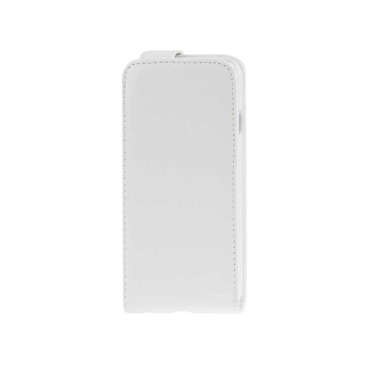 Кожен калъф вертикален Sony Xperia E4G, Бял