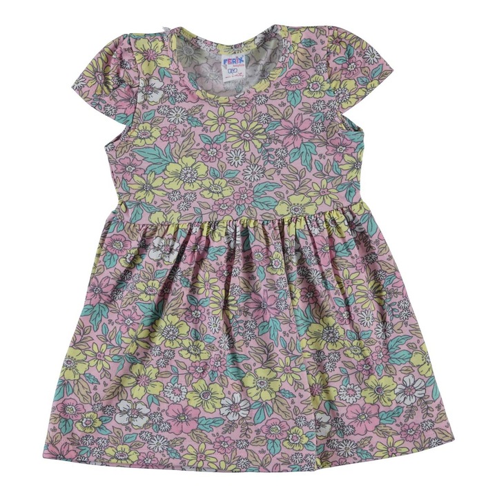 Rochita din bumbac moale, Gina, Roz