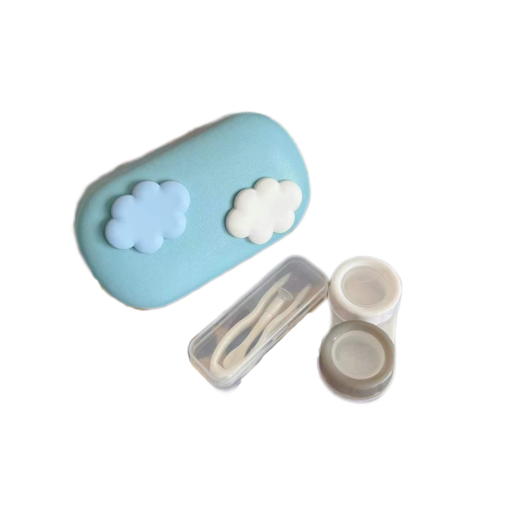 Carcasa lentile de contact, Poliuretan, 9x5x2.5 cm, Albastru