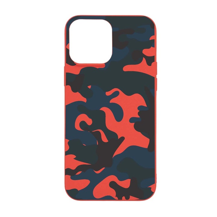 Husa Silicon, Compatibila Cu Apple iPhone 13 Pro Max, Camouflage, rezistenta la uzura, R 789