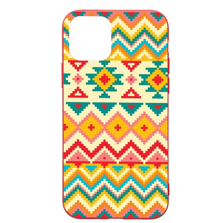 Силиконов калъф Unique за Apple iPhone 11 Pro, Aztec, Red, R 11