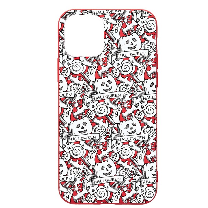 Husa Silicon, Compatibila Cu Apple iPhone 13 Pro, Helloween, rezistenta la uzura, R 122