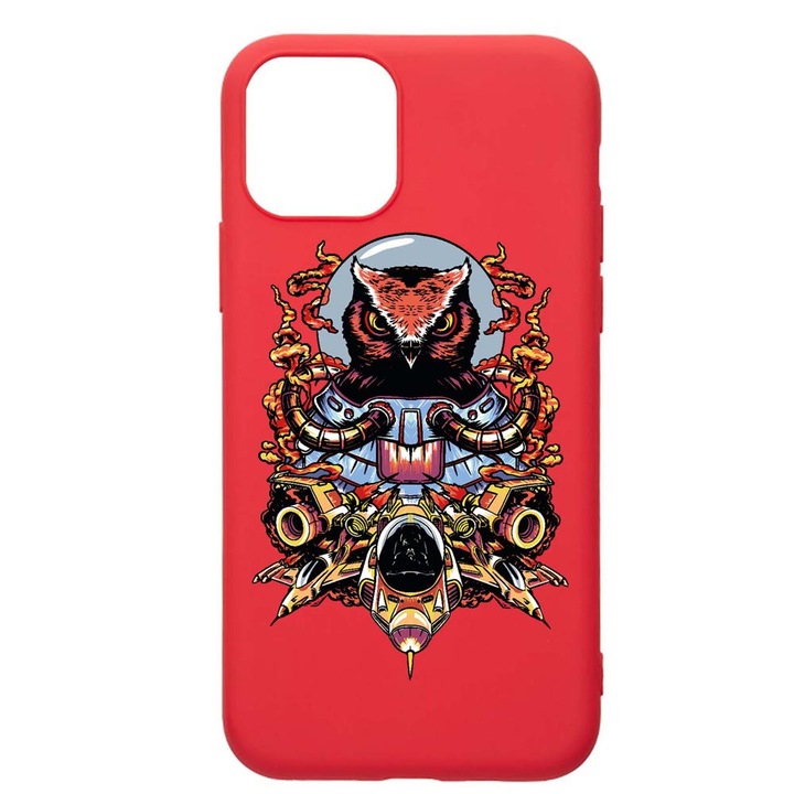Husa Silicon, Compatibila Cu Apple iPhone 13 Pro, Astronaut Owl, rezistenta la uzura, R 817